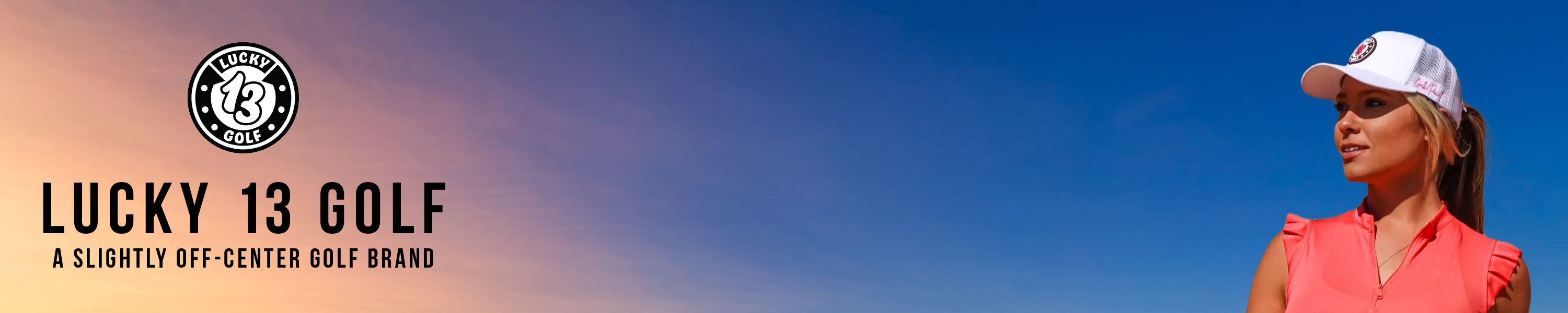 Lucky 13 Golf Red Golf Hats