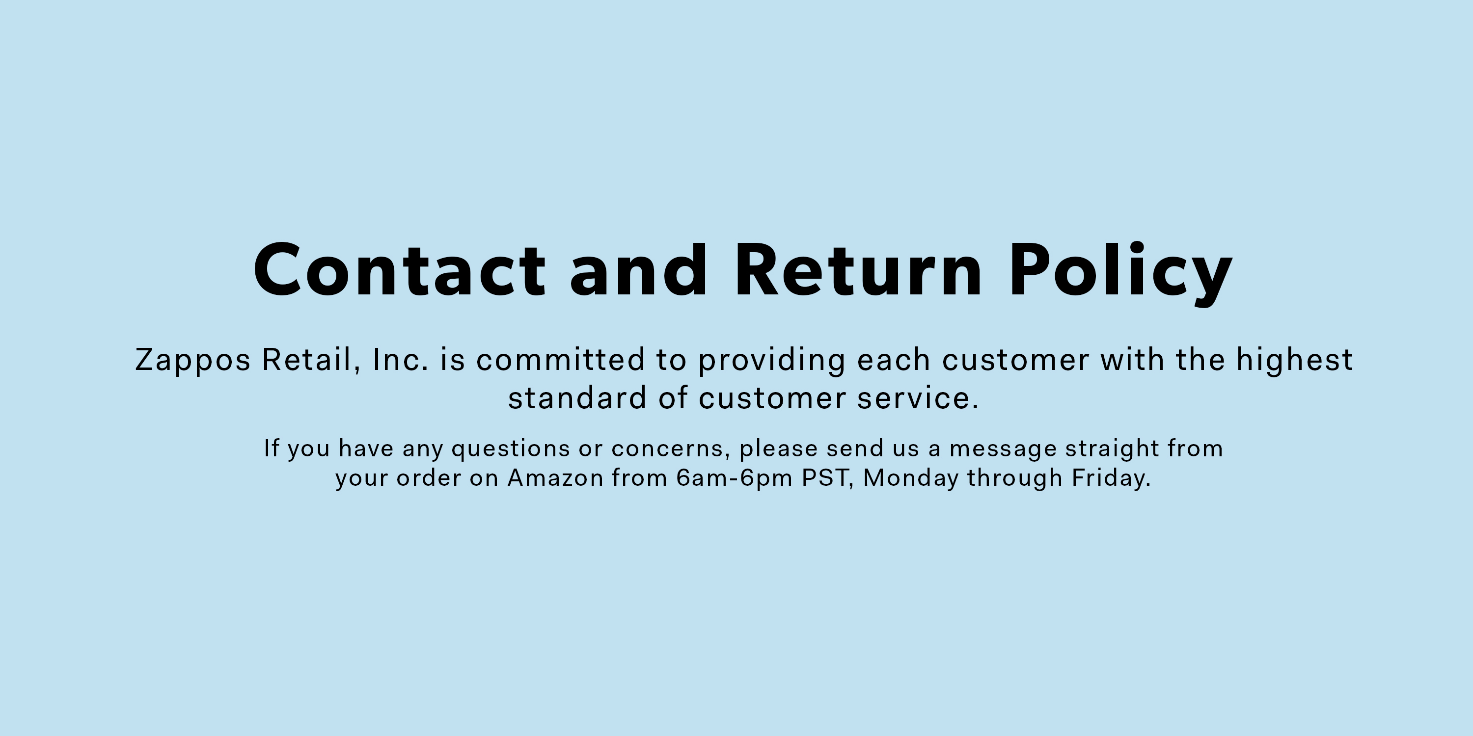 Zappos Return Policy