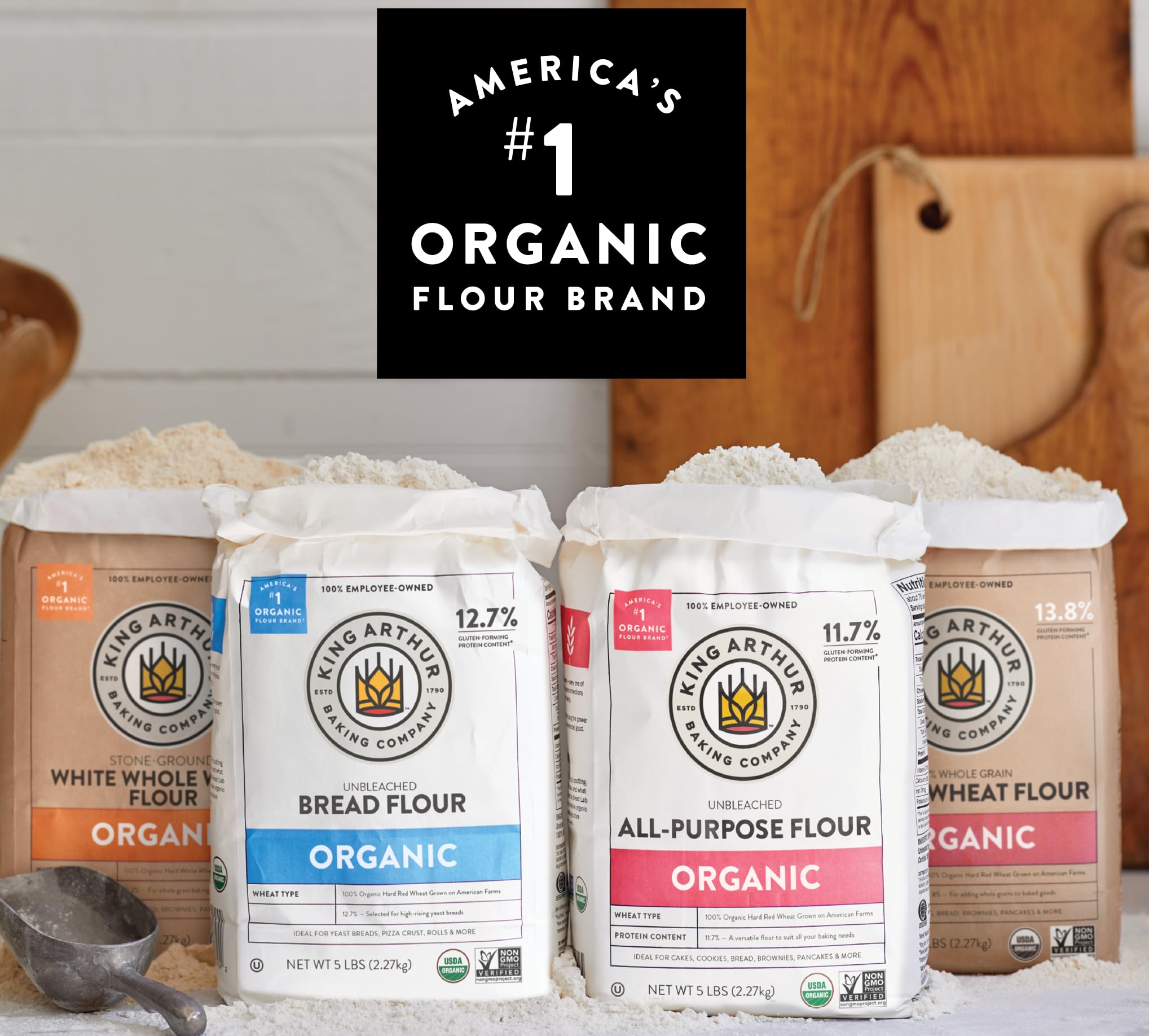King Arthur Baking Company Organic Flours