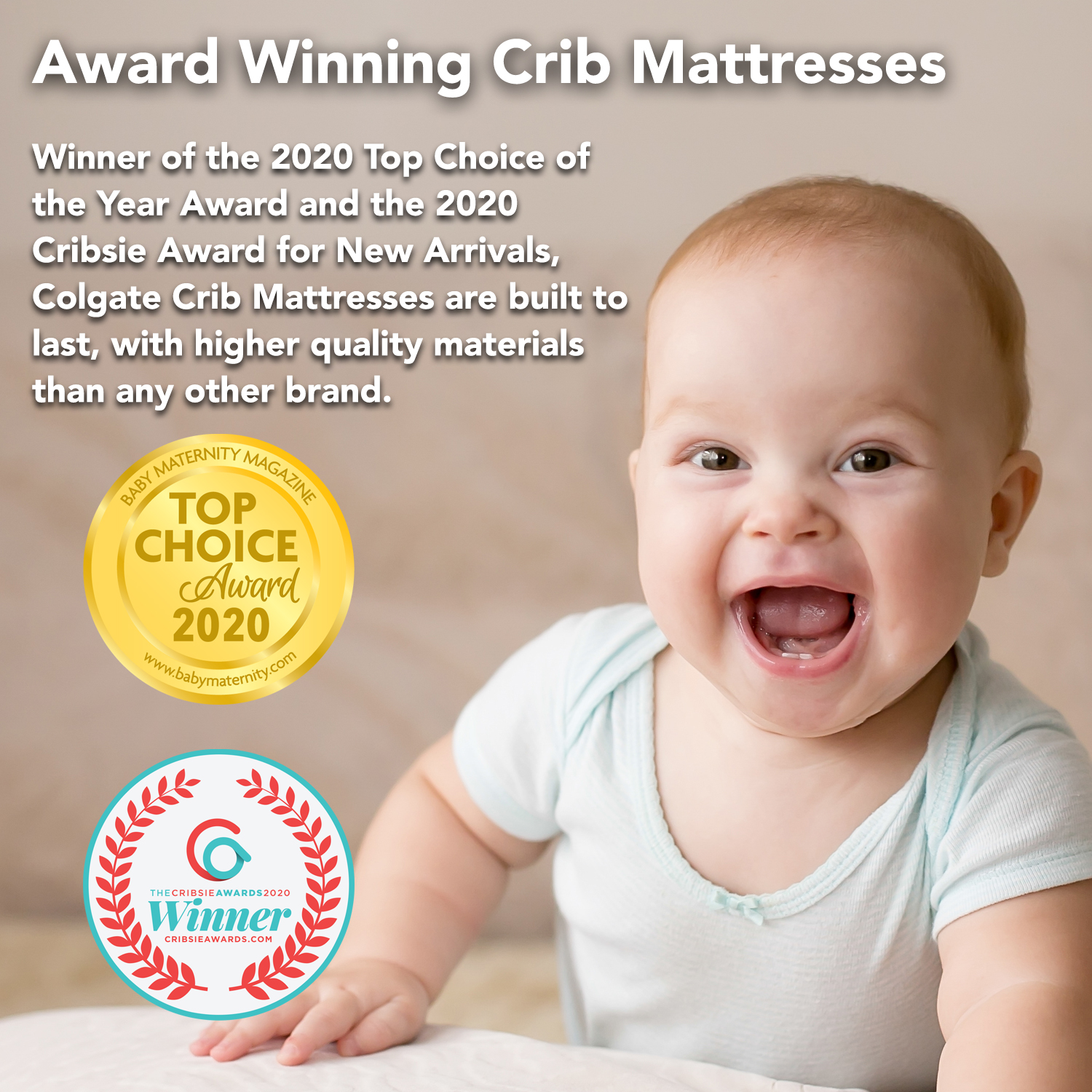 Colgate Mattress® Crib Mattresses and Changing Pads