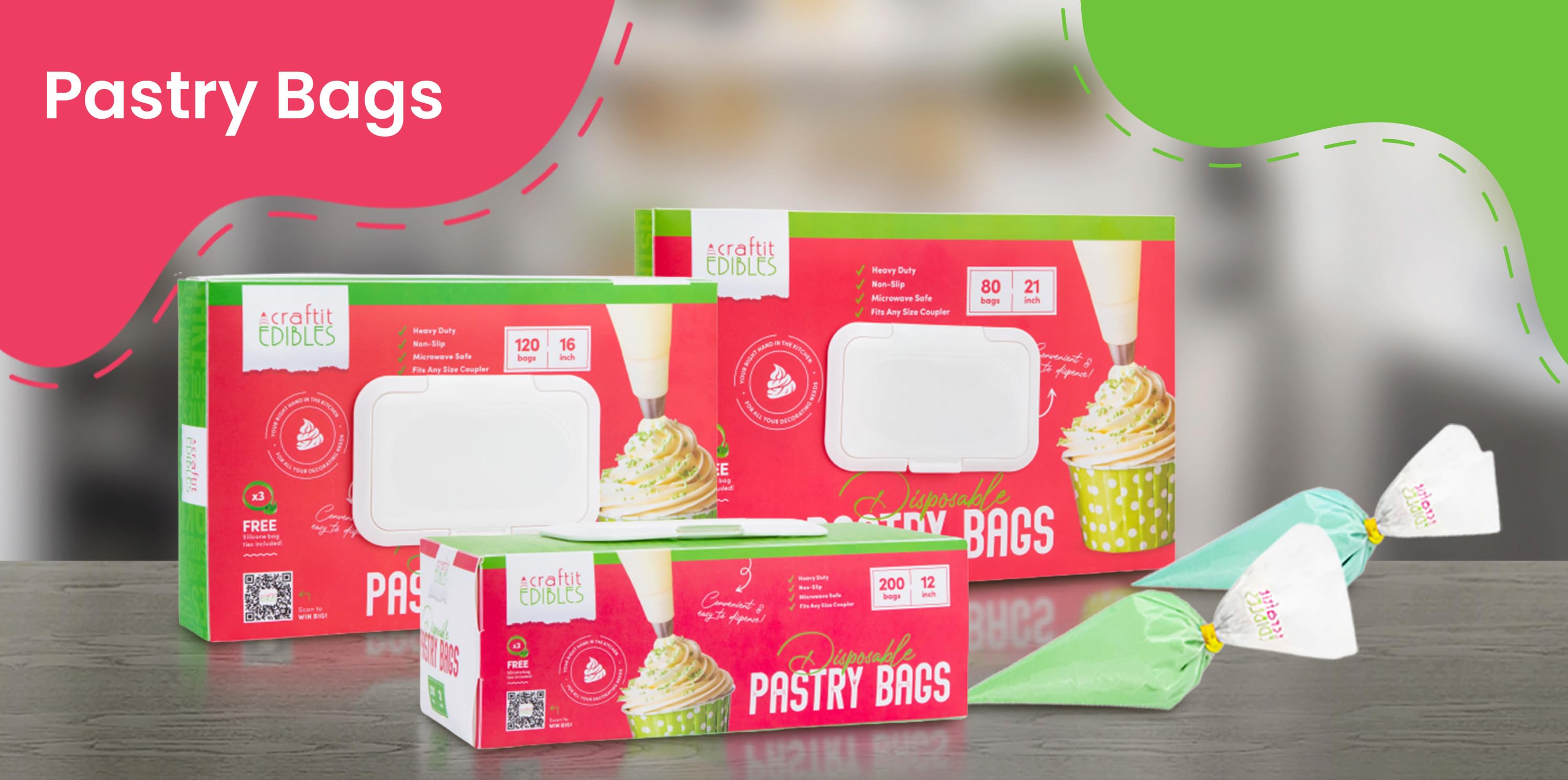 Craftit Edibles Disposable Piping Bags