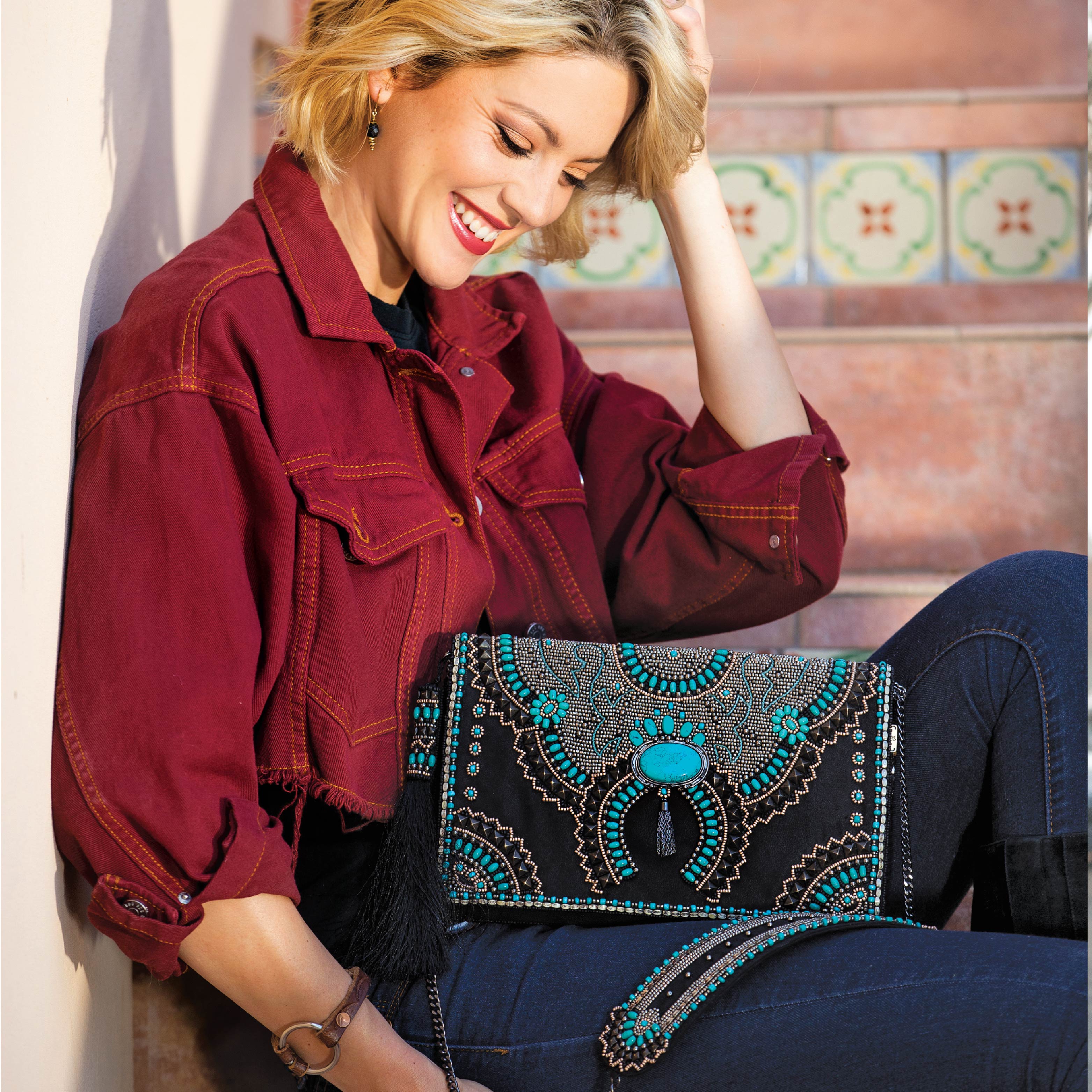 ▲MARY FRANCES/メアリーフランシス バッグ マベパール サンゴ Amazon.com: MARY FRANCES: Handbags