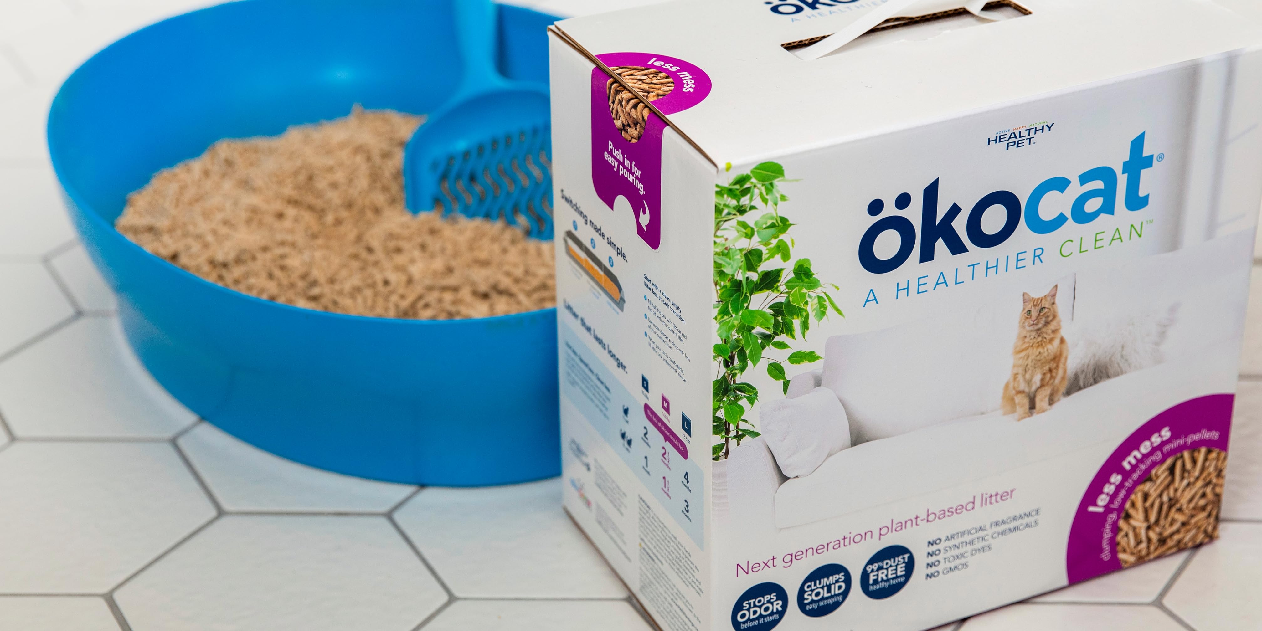 okocat Less Mess Clumping Pellets