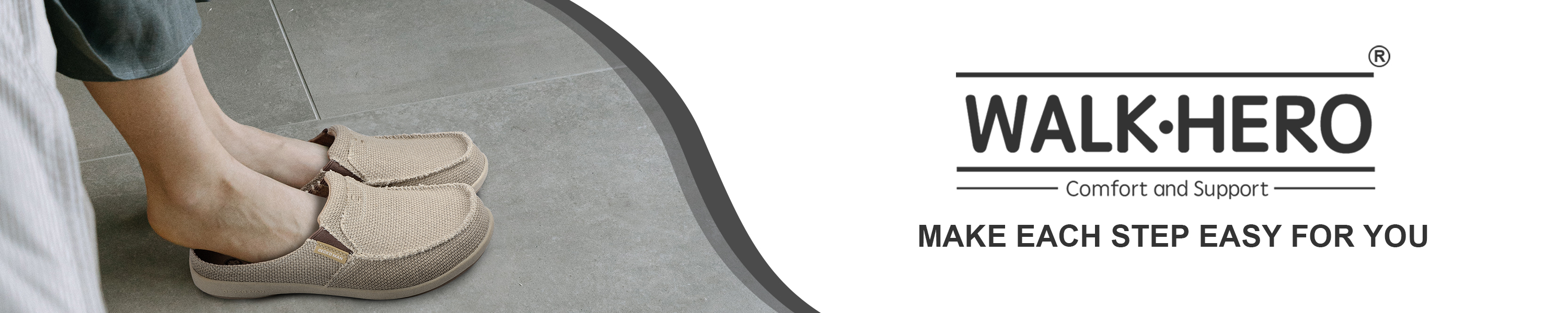 WALK·HERO COMFORT AND SUPPORT ORTHOTIC MEN'S SLIPPERS