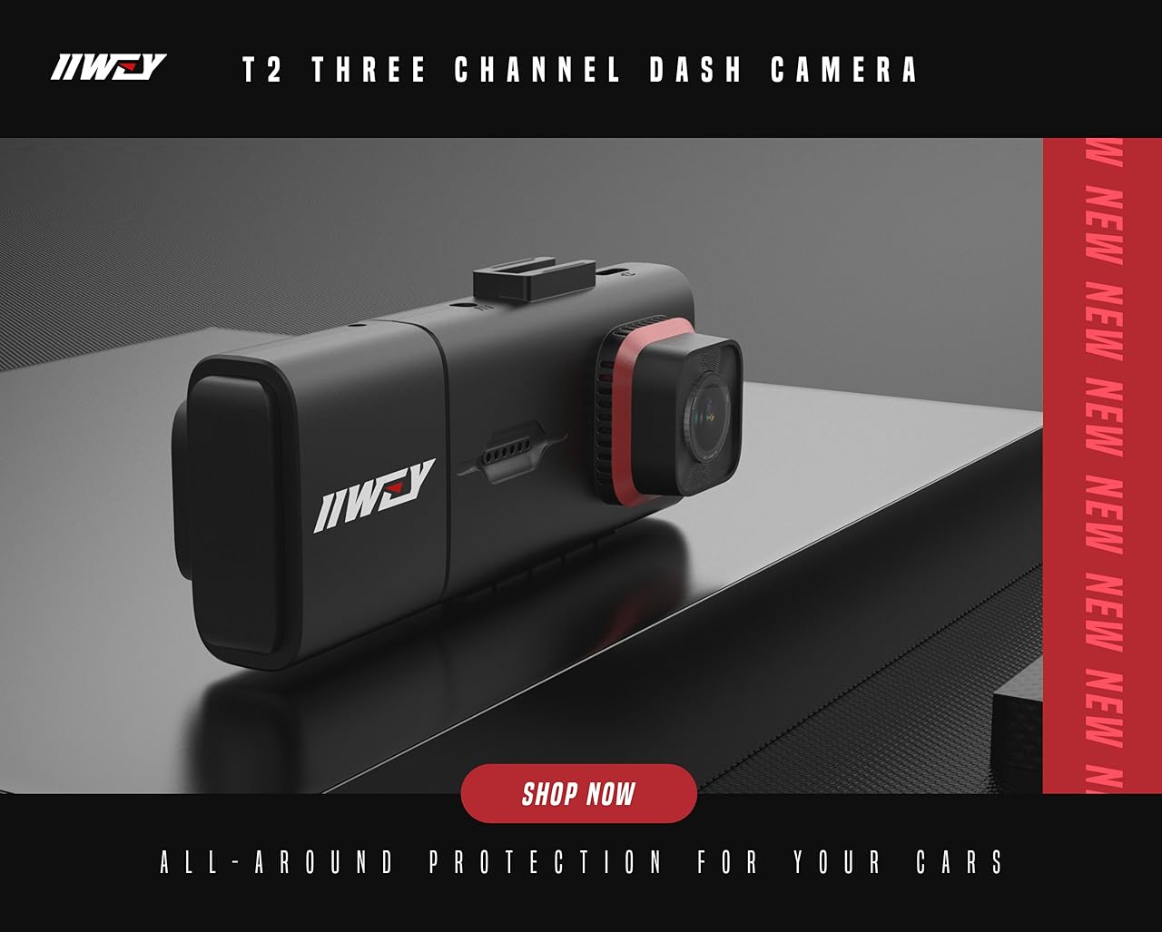 iiwey 3 CHANNEL DASH CAM