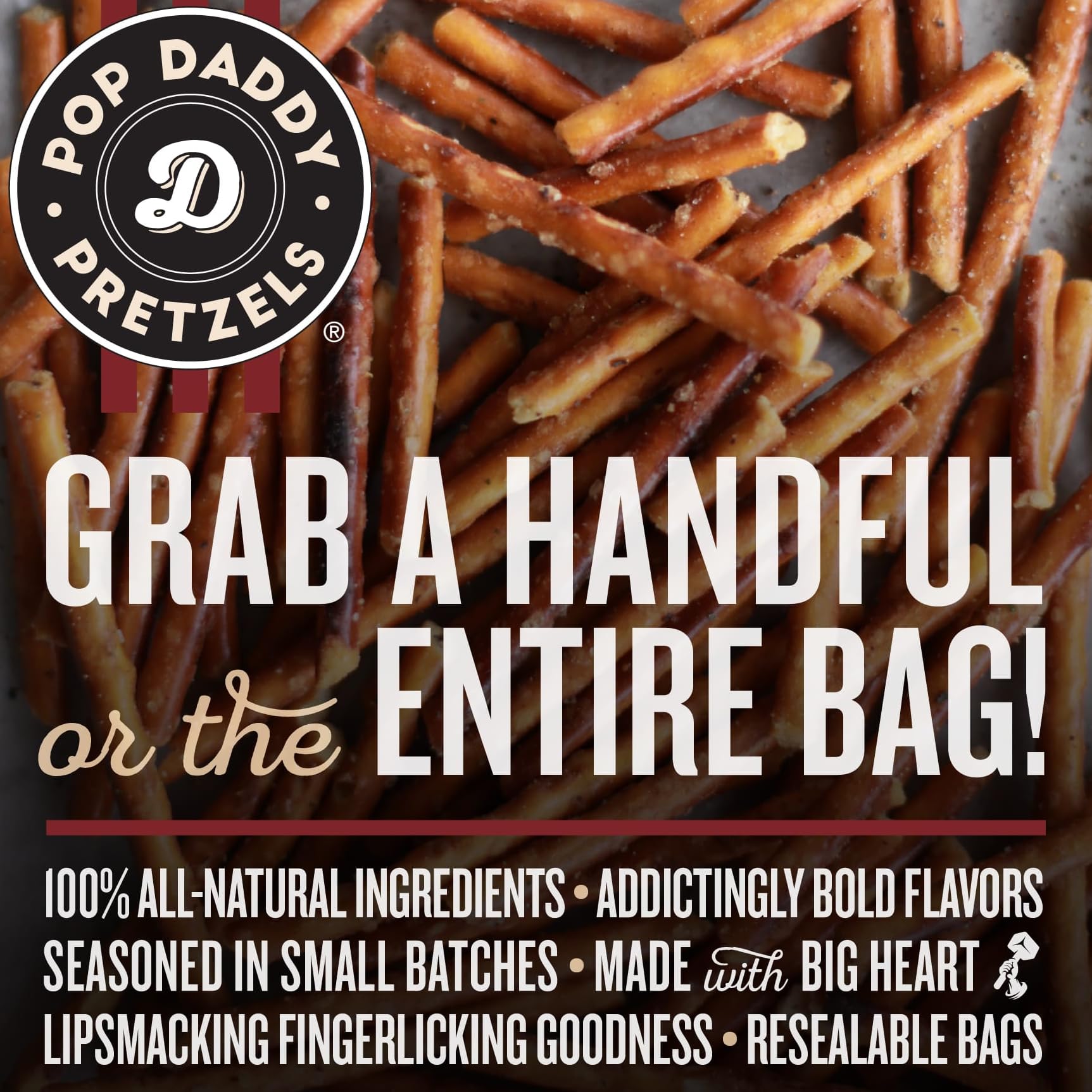 POP DADDY ·POPCORN· Flavored Pretzels
