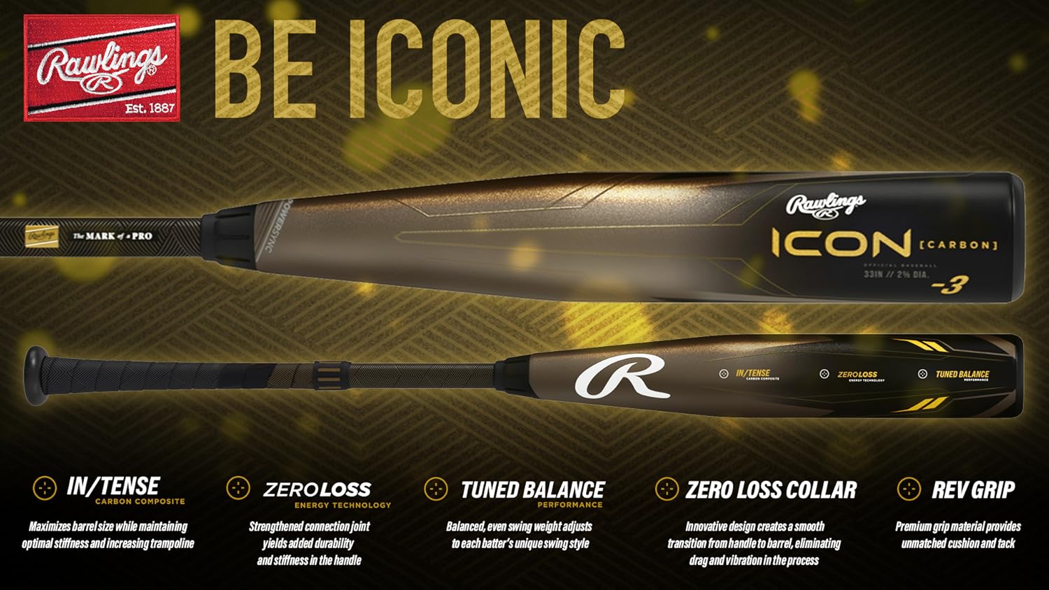 2023 Rawlings Icon BBCOR Baseball Bat Top BBCOR Bats, 44 OFF