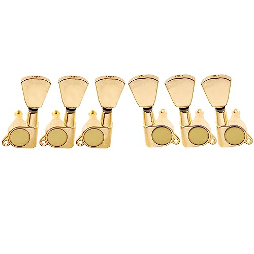 Musiclily Basic R15A 15:1 Mécaniques Guitare 3×3 Scellés Tuners Doré - Les Beatles, Paul McCartney, John Lennon, RIngo Starr, George Harrison Musiclily Basic R15A 15:1 Mécaniques Guitare 3x3 Scellés Tuners Doré