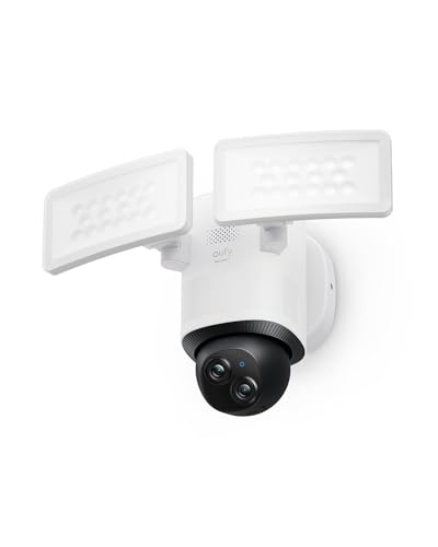 eufy Security Floodlight Camera E340 Wired, 360° Pan and Tilt Indoor Cam S350, Dual Cameras, 4K UHD Resolution Security Camera with 8× Zoom and 360° PTZ - Image 3