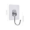 ICFAE Large Adhesive Hooks,Command Hooks Heavy Duty 22Ib(Max) 5 Packs,Waterproof and Rust Proof for Towels and Coat Hooks in Kitchens,Bathrooms,Homes and Offices(5) - Image 3