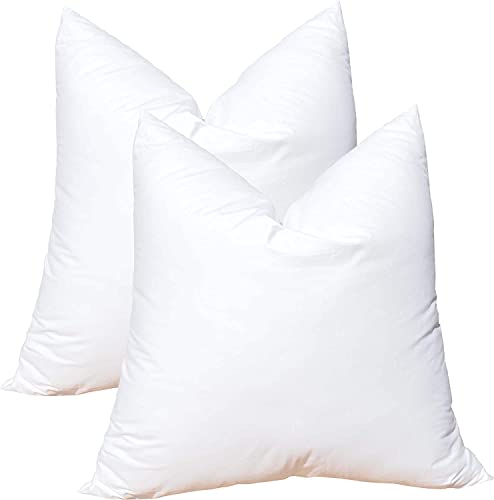 Pillowflex Set of 2 (14x14) Premium Polyester Pillow Inserts - European Square Pillow Forms, Machine Washable, Sham Pillow Insert, Down Throw Pillow Insert, Square Pillow Set, Made in USA - Image 3