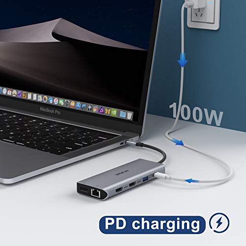 USB C Docking Station Dual Monitors 13 in 1 Triple Display USB C Hub for Windows with Dual HDMI 4K, DP, PD Charger, Gigabit Ethernet, 5 USB Ports, SD/TF Card Reader, Mic/Audio for Lenovo HP Dell XPS - Image 6