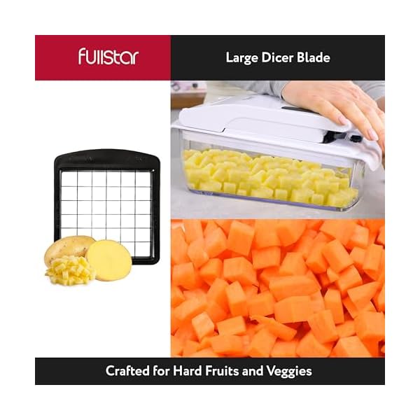 Fullstar Blade Replacement Set for Vegetable Chopper - 2pc Blade Inserts for Veggie Chopper - Big Dice Blade for Potatoes, Apples, Pears - Small Dice Blade for Onions, Tomatoes - Image 5
