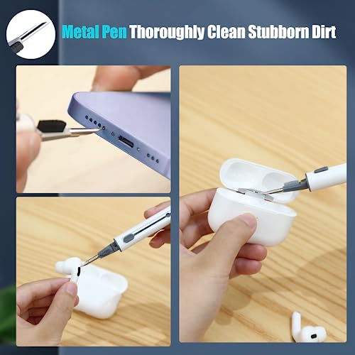 Cleaner Kit for Airpods, Earbuds Cleaning kit for Airpods Pro 1 2 3, Phone Cleaner kit with Brush for Bluetooth Earbuds Cleaner, Wireless Earphones,iPhone,Laptop, Camera (White2) - Image 3