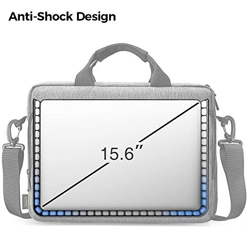 tomtoc 15.6 Inch Laptop Shoulder Bag for 16-inch MacBook Pro M3/M2/M1 Pro/Max A2991 A2780, Multi-Functional Laptop Messenger Bag Briefcase for 15-inch MacBook Air M2/A2941 2023, 15.6-inch Laptops - Image 4