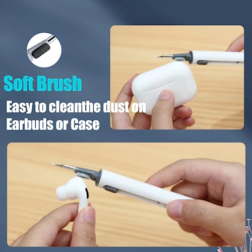 Cleaner Kit for Airpods, Earbuds Cleaning kit for Airpods Pro 1 2 3, Phone Cleaner kit with Brush for Bluetooth Earbuds Cleaner, Wireless Earphones,iPhone,Laptop, Camera (White2) - Image 4