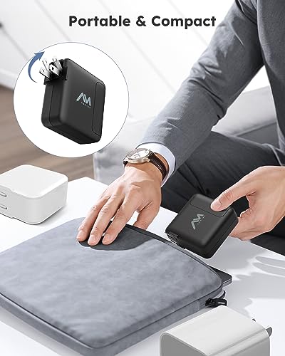 Amlink 50W USB C Wall Charger - 4 Port GaN PD Fast Charger Block, Compact USB C Charger Block with Foldable Plug, USB C Power Adapter for iPhone 15/14/13/12 Pro Max, MacBook Pro/Air, iPad, Galaxy, etc - Image 7