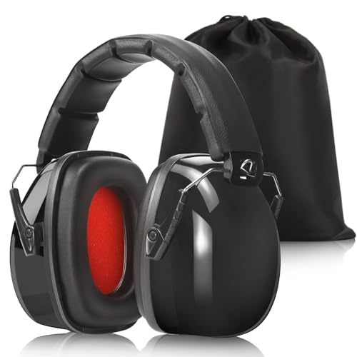 BJKing Noise Reduction Safety Ear Muffs, NRR 28dB Hearing Protection Earmuffs for Shooting Mowing Construction Woodwork