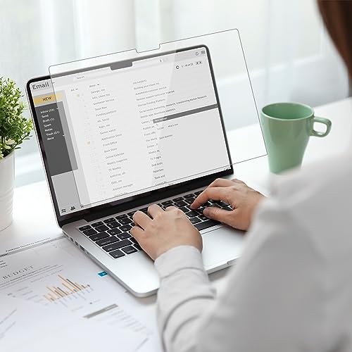 MOSISO Tempered Glass Screen Protector Compatible with MacBook Air 15 inch 2023 Release A2941 M2, Ultra Thin High Definition Screen Filter Film 9H Hardness Anti Fingerprint Laptop Screen Protector - Image 8