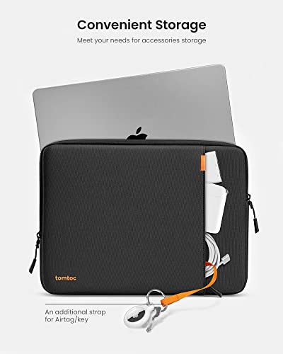 tomtoc 360° Protective Laptop Sleeve for 15-inch New MacBook Air M2 A2941 2023, 15 Inch Microsoft Surface Laptop 5/4/3, Dell XPS 15 Plus, 15'' MacBook Pro A1990 A1707, Water-Resistant Case Bag, Black - Image 5
