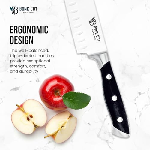 Kitchen Knife Set, 20-Piece Knife Block Set with Built-In Sharpener - German Stainless Steel Kitchen Knives - Comprehensive Knives Set for Kitchen for All Your Culinary Needs - 1 Year Refund Warranty - Image 6