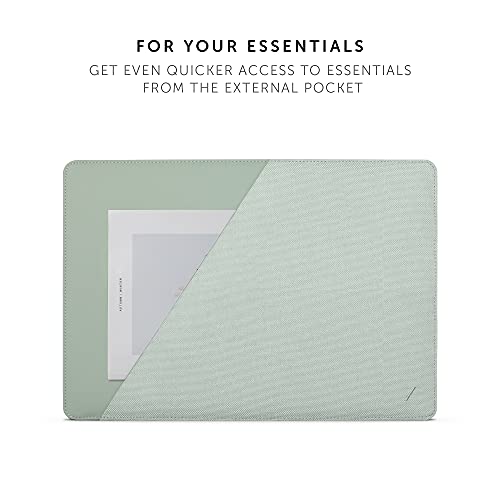 NATIVE UNION Stow Slim for MacBook Pro 13” (2016-2020), MacBook Air 13” (Retina) – Premium MacBook Sleeve with Easy-Access Magnetic Closure and Exterior Pocket(Sage) - Image 4