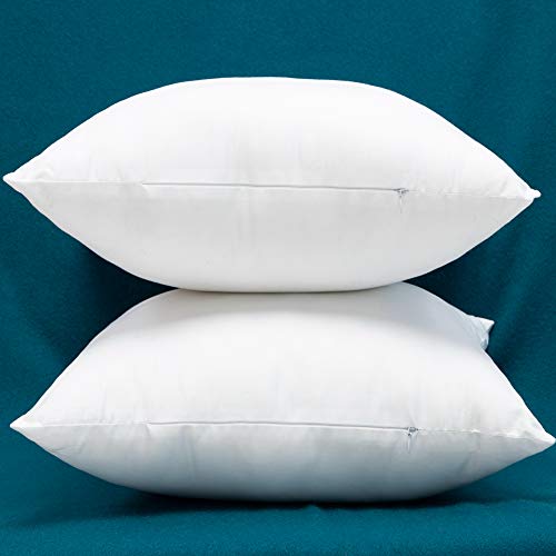 Warmwithann Cotton Fabric Plump Throw Pillow Inserts, Set of 2 Down Alternative Decorative Pillow Inserts - Image 3