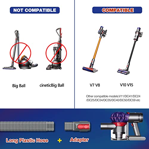 Sealegend 2 Pieces Dryer Vent Cleaner Kit Compatible with Dyson V7 V8 V10 V11 V15 or Higher Models and Dryer Lint Brush Vacuum Hose Attachment Brush Lint Remover Flexible and Long Brush - Image 5