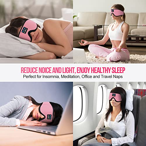 MUSICOZY Sleep Headphones Bluetooth 5.2 Headband Breathable 3D Sleeping Headphones, Wireless Music Eye Mask Earbuds for Side Sleepers Mom Women Cool Tech Gadgets Unique - Image 8