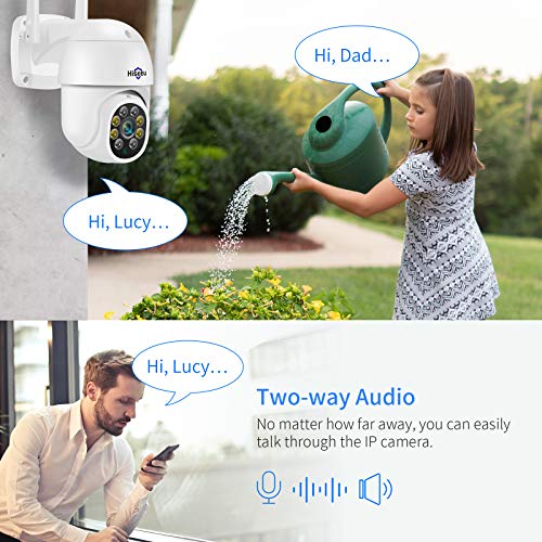 2K Wireless Security Camera Outdoor Pan Tilt Digital Zoom Camera With Floodlight,Motion Tracking,3MP 2.4G WiFi Camera,Light Alarm,Color Night Vision,PC&Mobile Remote View,Two-Way Audio Wifi Camera - Image 6