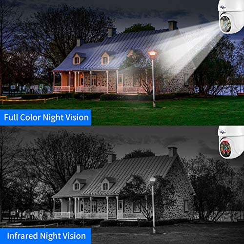 2K Wireless Security Camera Outdoor Pan Tilt Digital Zoom Camera With Floodlight,Motion Tracking,3MP 2.4G WiFi Camera,Light Alarm,Color Night Vision,PC&Mobile Remote View,Two-Way Audio Wifi Camera - Image 5