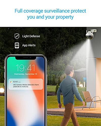 EZVIZ 360 Security Camera Outdoor/Outside, WiFi Cameras for Home Security, Surveillance Camera, No Subscription with Motion Detectio, Color Night Vision, Audio Pick-up, Waterproof, Alexa/Google, 256GB - Image 7