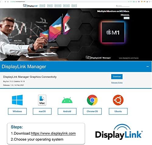 USB Docking Station GIQ USB C hub USB 3.0 to Dual HDMI VGA Adapter • Triple Display • USB C Laptop Docking Station • Dual Display • Compatible with MacBook M1 USB Dock-Blue - Image 7