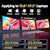FQQ 15.4” Triple Portable Monitor for 15.6-17.3” Laptops, 1080P FHD IPS Laptop Screen Extender, Dual Monitor Display Compatible with MacOS, Windows, M1 Pro, M1 Max, Powered by USB-C & HDMI - Image 4