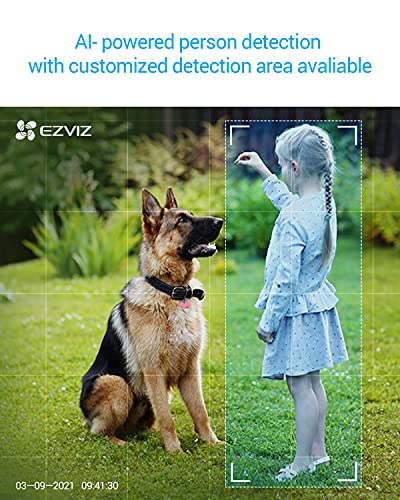 EZVIZ 360 Security Camera Outdoor/Outside, WiFi Cameras for Home Security, Surveillance Camera, No Subscription with Motion Detectio, Color Night Vision, Audio Pick-up, Waterproof, Alexa/Google, 256GB - Image 4