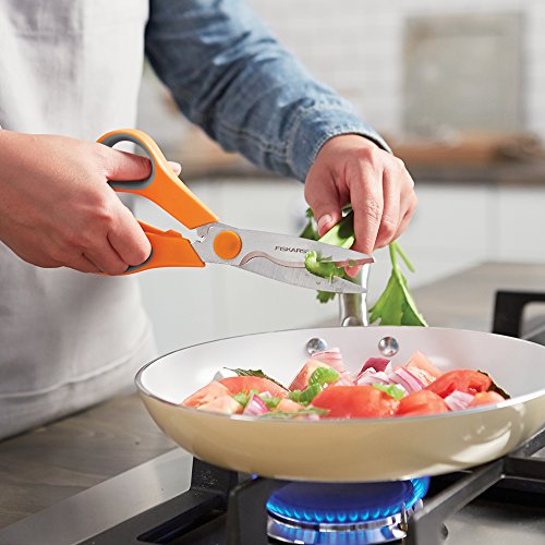 Fiskars All-purpose Kitchen Shears (8 Inch), 510041-1001,Orange - Image 6