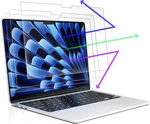 3 Pcs Anti Blue Light Screen Protector for MacBook Air 15 Inch(2023, M2)-A2941, 15.3" Mac Laptop Glare Filter Uv Blocker Shield Cover Eye Protection Film
