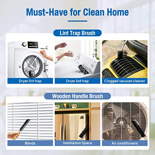 Azdele 6-Piece 30FT Dryer Vent Cleaner Kit, Dryer Vent Cleaner，All-in-One Dryer Cleaning Kit, Dryer Duct Cleaning Kit Includes Dryer Vent Brush, Versatile Lint Trap Brush, Flexible and Reusable Rods - Image 3