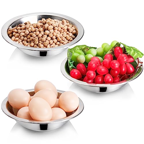 Okllen 10 Pack Small Stainless Steel Bowls, 6 1/2 Inch Wide Kitchen Metal Bowl with Flat Base, 3/4 Quart Prep Bowls for Meal Prep, Cooking, Serving, Baking - Image 4