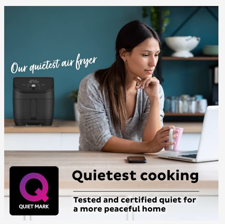 Instant Vortex Slim XL 6QT Air Fryer that Crisps, Roasts, Reheats, Bakes, Broils & is Quiet, Space Saving, Nonstick, Dishwasher-Safe, 100+ In-App Recipes, from the Makers of Instant Pot, Black - Image 4