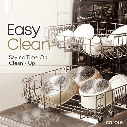 CAROTE 11pcs Pots and Pans Set, Nonstick Kitchen Cookware Sets with Detachable Handles, Induction Cookware, Pans for Cooking, Cooking Pot - Image 6