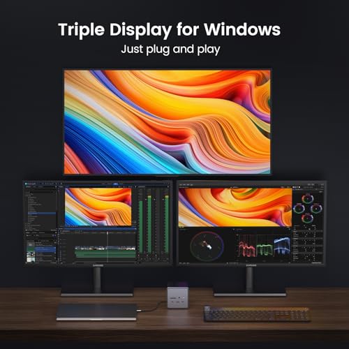 TobenONE USB C Docking Station Dual Monitor, USB C Dock with 150W Power Adapter, 15W Charging for Phone, 2 HDMI, DP, 2 USB C 3.2, SD 4.0/TF, 5 USB, RJ45, Laptop Docking Station for Dell/HP/Lenovo - Image 4