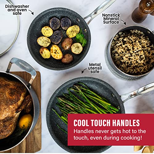 Granitestone Original 10 Piece Nonstick Cookware Set, Scratch-Resistant, Granite-Coated, Dishwasher and Oven-Safe Kitchenware, PFOA-Free Pots and Pans As Seen On TV - Image 7