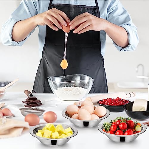 Okllen 10 Pack Small Stainless Steel Bowls, 6 1/2 Inch Wide Kitchen Metal Bowl with Flat Base, 3/4 Quart Prep Bowls for Meal Prep, Cooking, Serving, Baking - Image 7