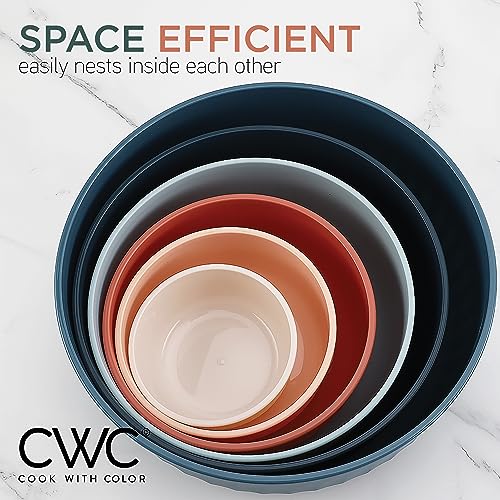 COOK WITH COLOR Prep Bowls with Lids- Deep Mixing Bowls Nesting Plastic Small Mixing Bowl Set with Lids (Multi) - Image 6