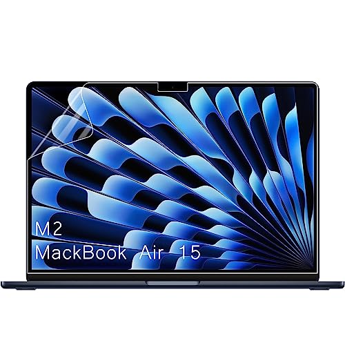 UUONDO (2 Pack) HD Crystal Clear Screen Protector for New Apple 2023 MacBook Air 15 inch (Model: A2941) Laptop with M2 chip 15.3 inch Liquid Retina Display Laptop, HD laptop screen protector.