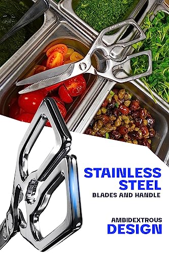 Dalstrong Professional Kitchen Scissors - 420J2 Japanese Stainless Steel - Ambidextrous Kitchen Shears - Detachable - Heavy Duty Sharp Blade - Vegetable, Meat, Pizza Scissors - Food Stain Resistant - Image 6