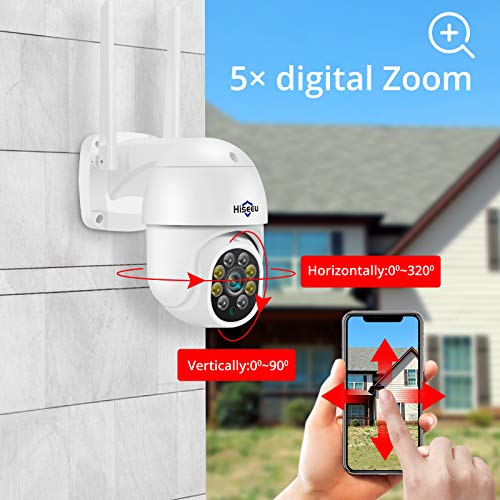 2K Wireless Security Camera Outdoor Pan Tilt Digital Zoom Camera With Floodlight,Motion Tracking,3MP 2.4G WiFi Camera,Light Alarm,Color Night Vision,PC&Mobile Remote View,Two-Way Audio Wifi Camera - Image 4