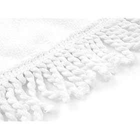 AOYEGO Geometric Pattern Beach Towel Retro Orbits Orange Green Circle Round Artistic Beach Towel Twisted Rope Fringe Stitching 63 Inch in Diameter Soft Polyester-Microfiber 310wQnIirRL. SS280