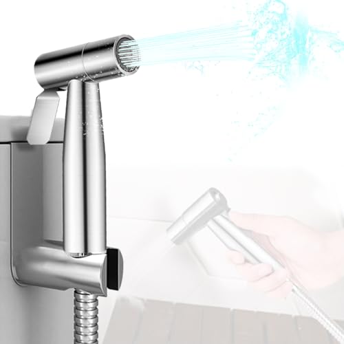 SKYBESS Bidet Sprayer for Toilet, Handheld Bidet Attachment Sprayer Set Bathroom Sprayer with Bidet Hose, Stainless Steel Durable Cloth Diaper Sprayer for Baby Wash Feminine Wash